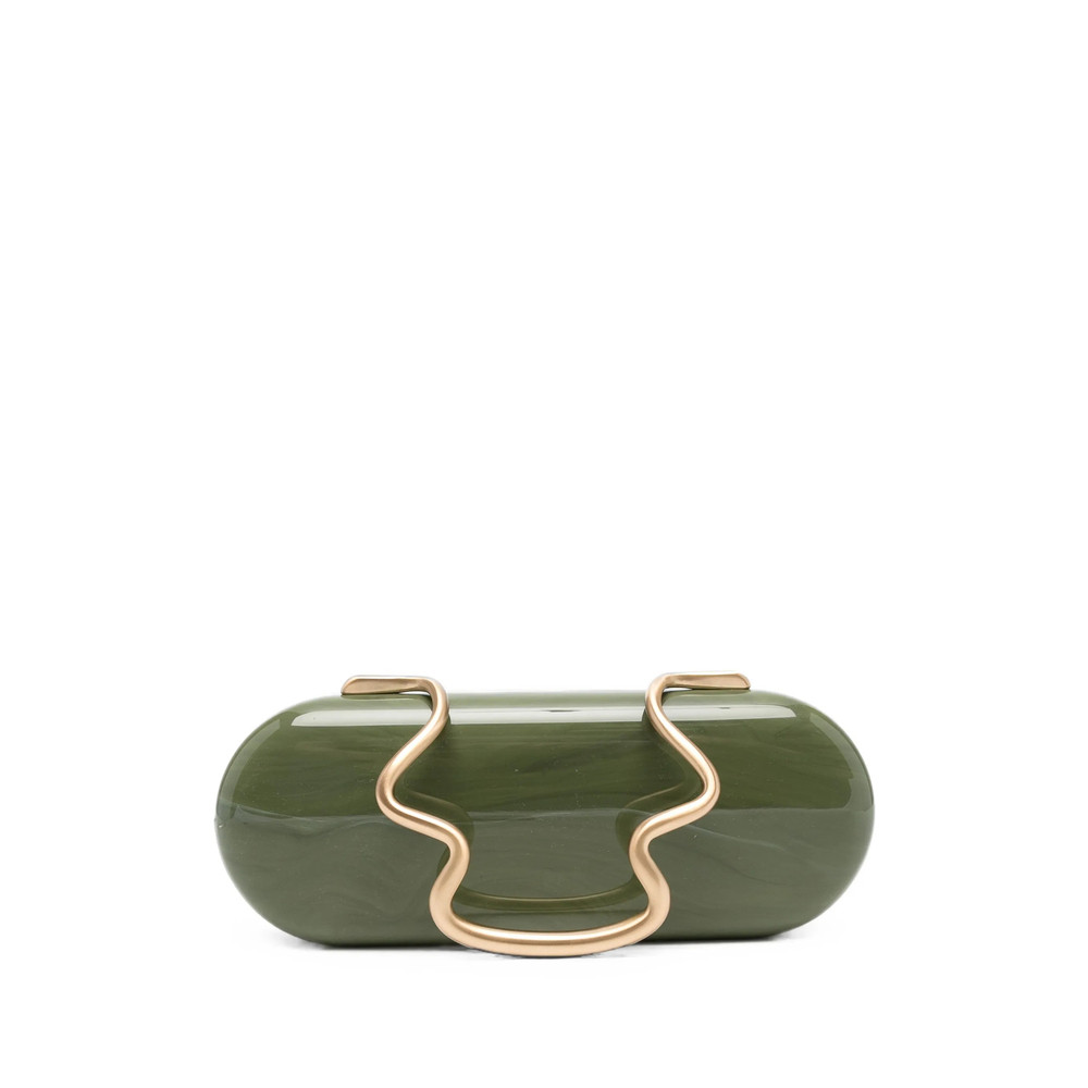 Cult Gaia Ilaria Marble-effect Sculptural Clutch Bag
