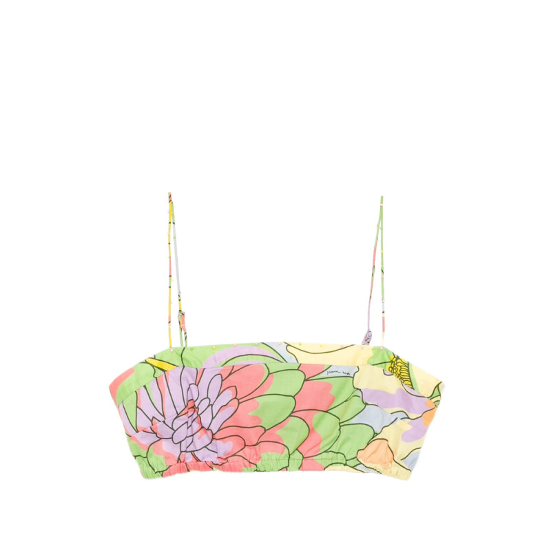 Farm Rio Spring Affair Beaded Crop Top