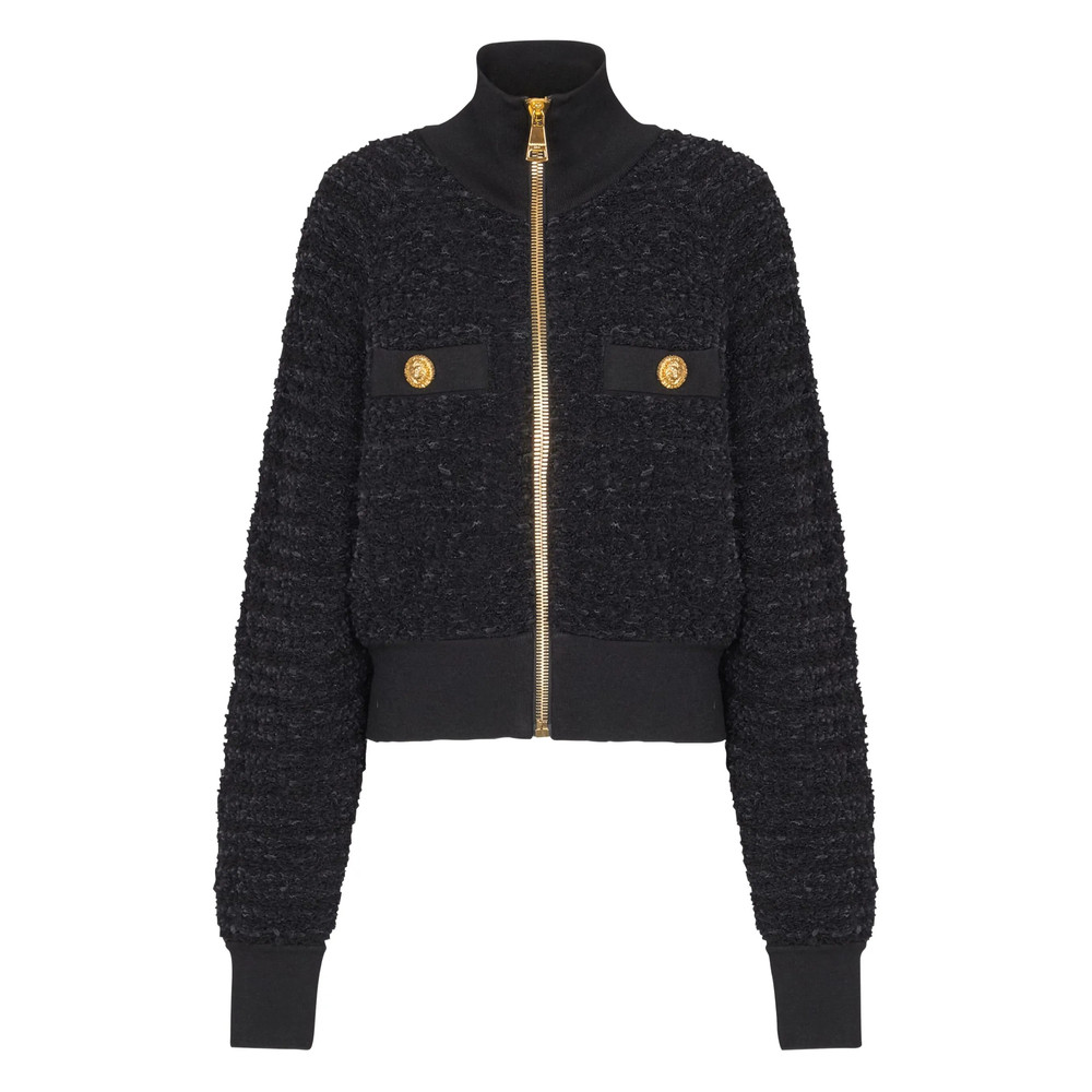 Balmain Tweed Bomber Jacket