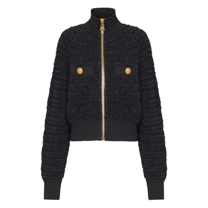 Balmain Tweed Bomber Jacket