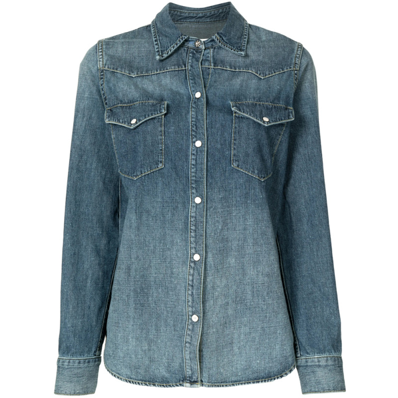 Nili Lotan Classic-collar Denim Shirt