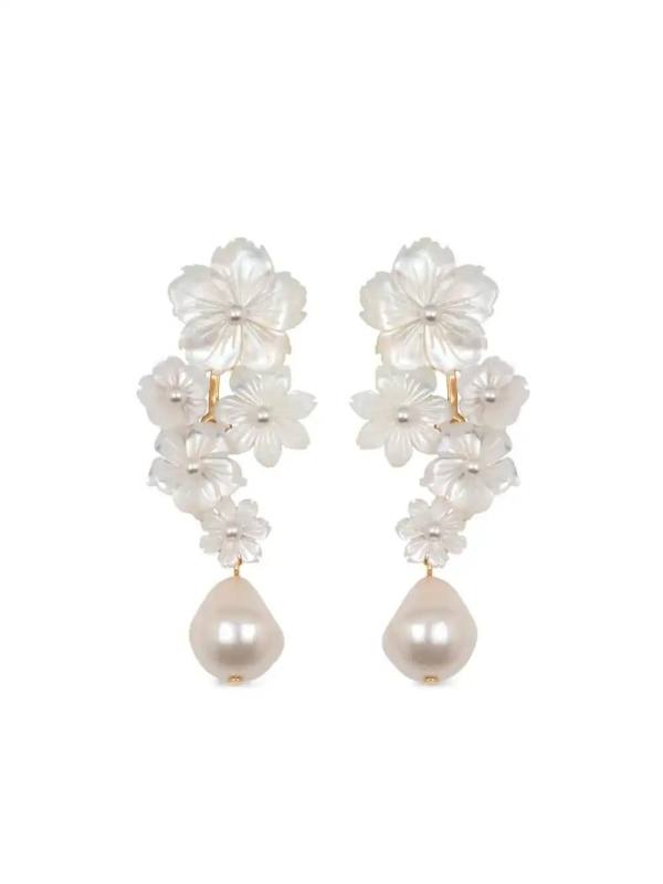 Makenzie floral drop earrings