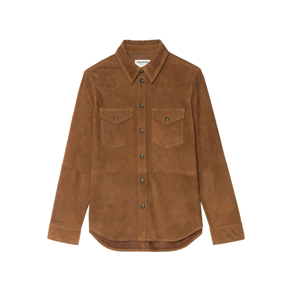 Zadig & Voltaire Suede Button-down Shirt