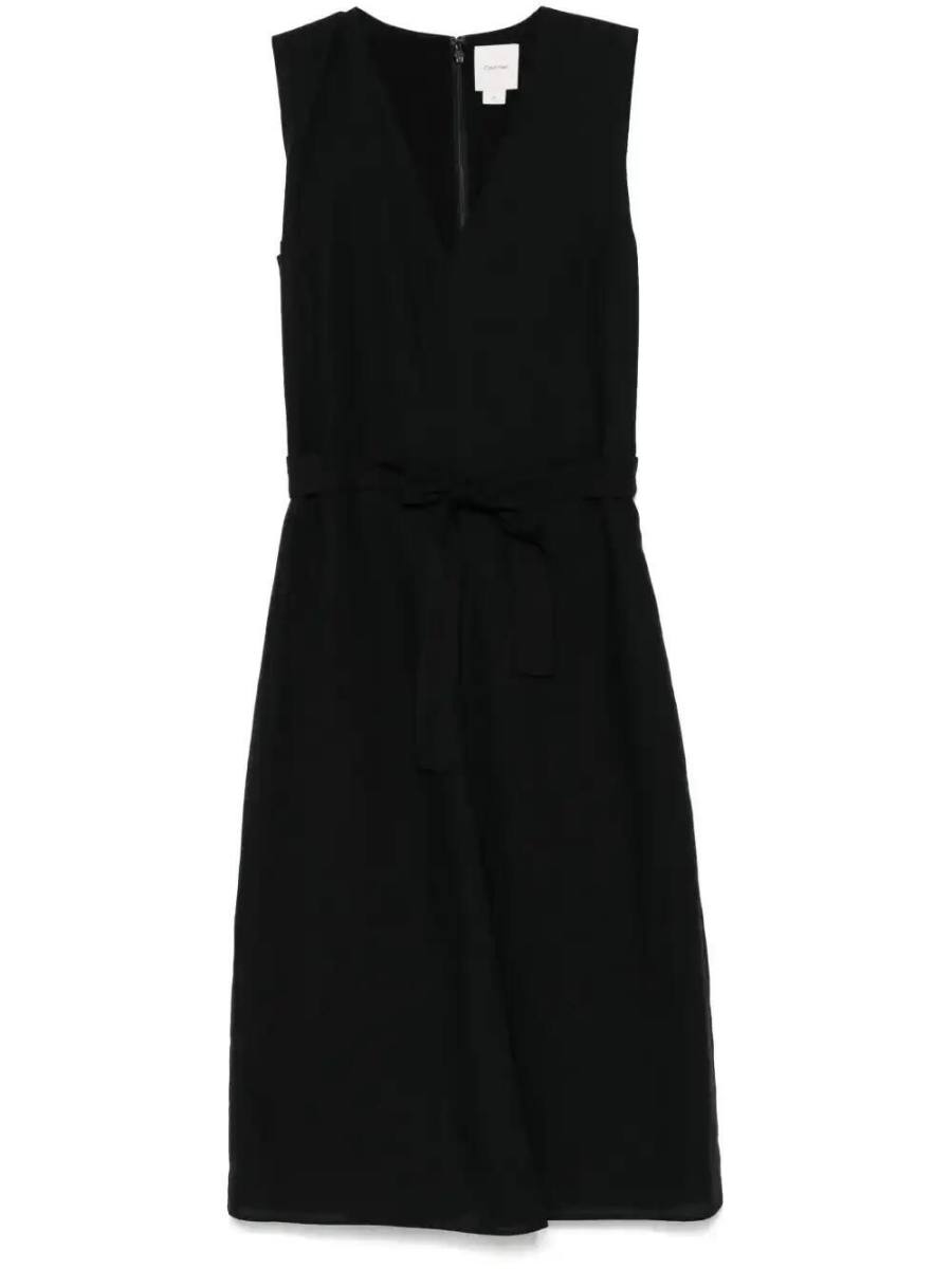belted midi dress