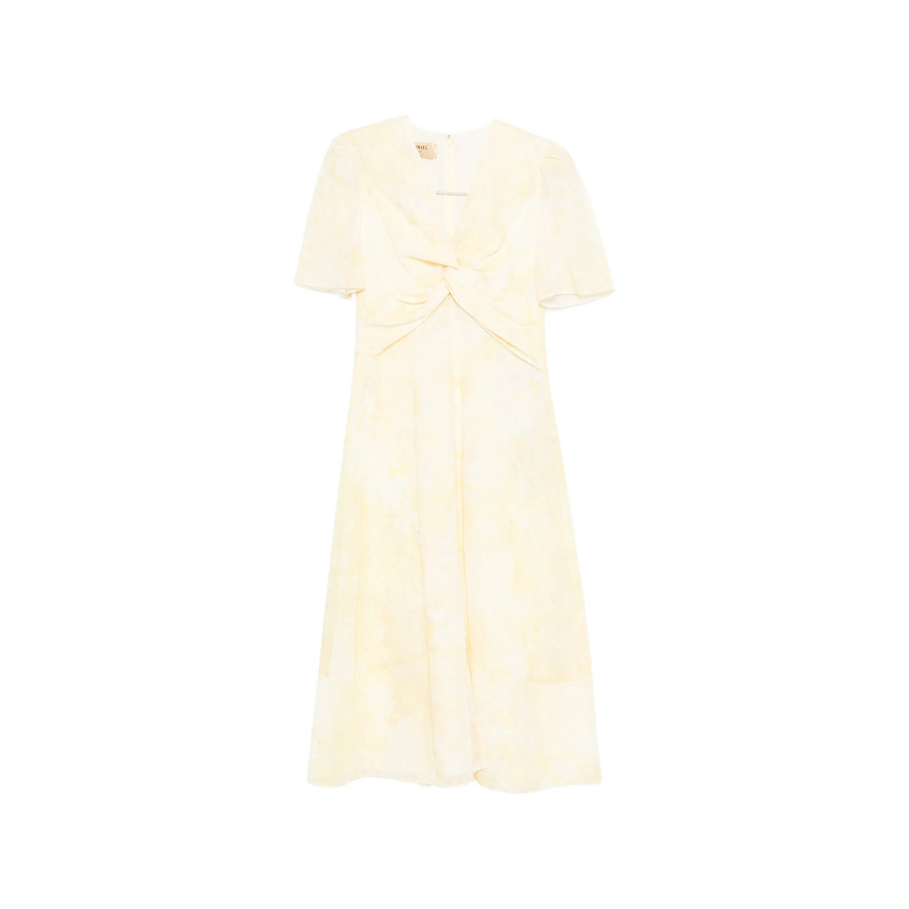 Curiel Twisted Short-sleeve Midi Dress