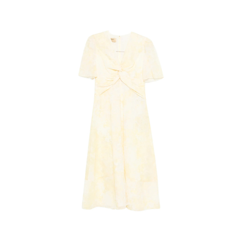 Curiel Twisted Short-sleeve Midi Dress