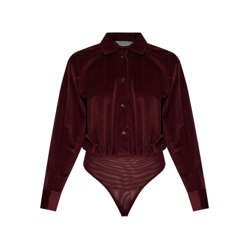 Max Mara Velvet Buttoned Bodysuit