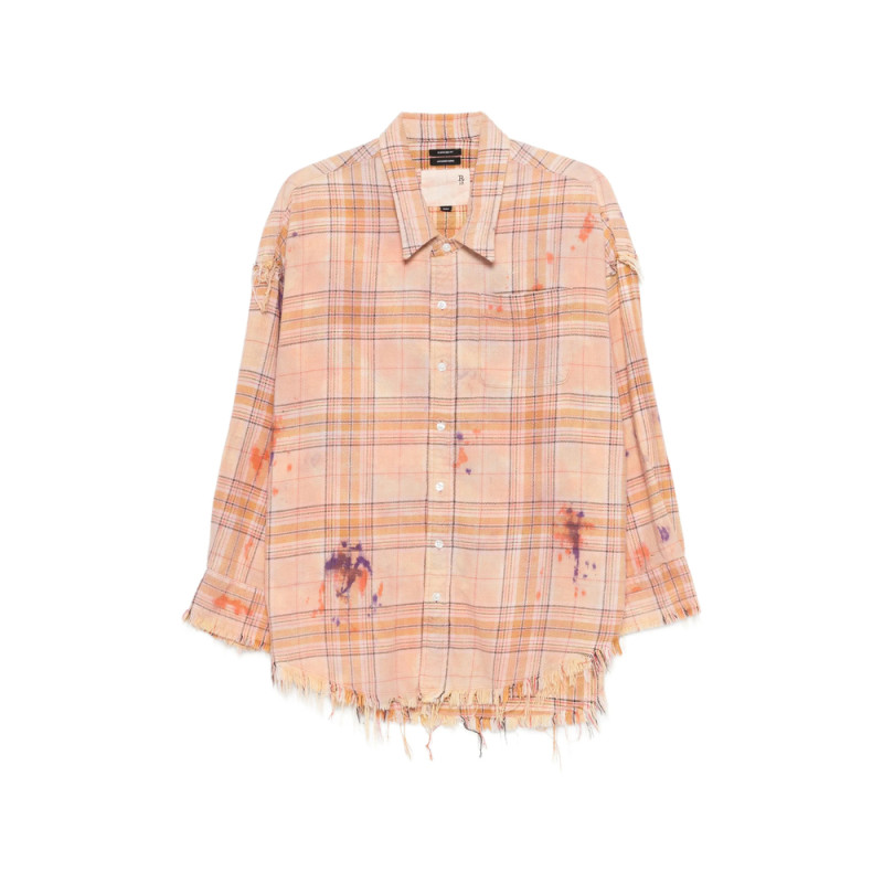 R13 Long-sleeve Plaid-pattern Shirt