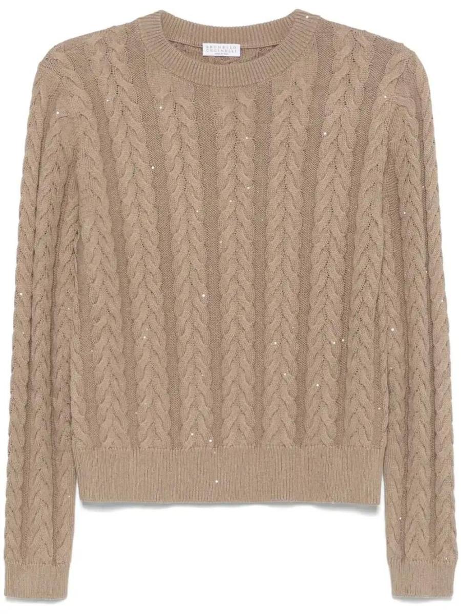 cable-knit sweater