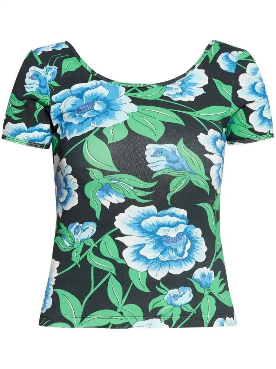 floral-print T-shirt