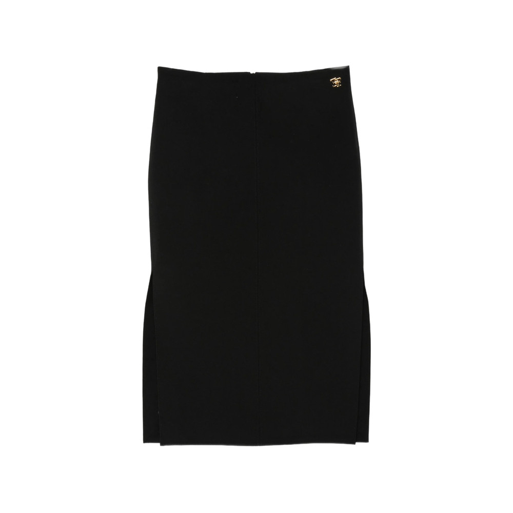 Elisabetta Franchi Logo-plaque Side-slit Midi Skirt