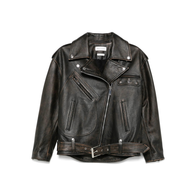 Alexander Mcqueen Leather Biker Jacket