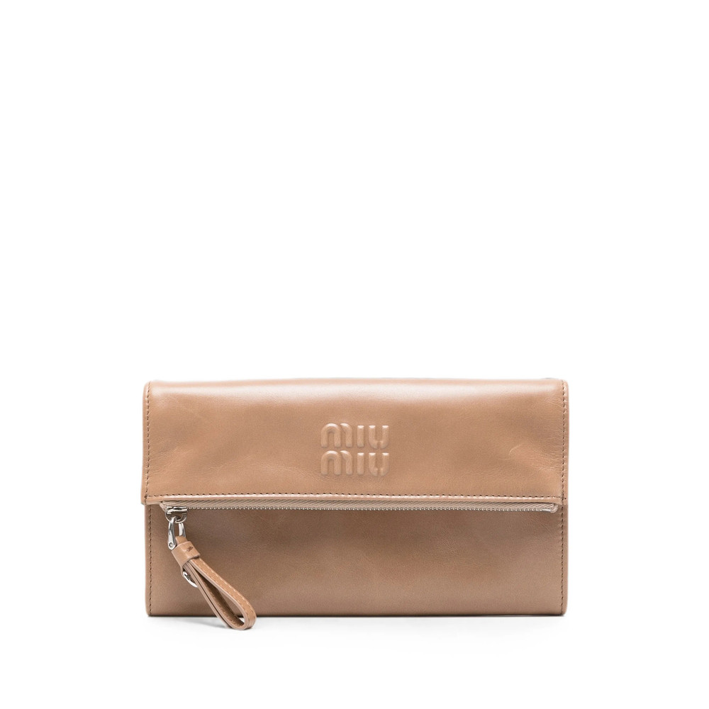 Miu Miu Logo-embossed Leather Cross Body Bag