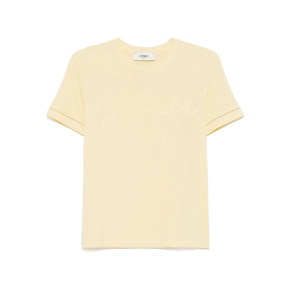 Fendi Logo-embroidered T-shirt