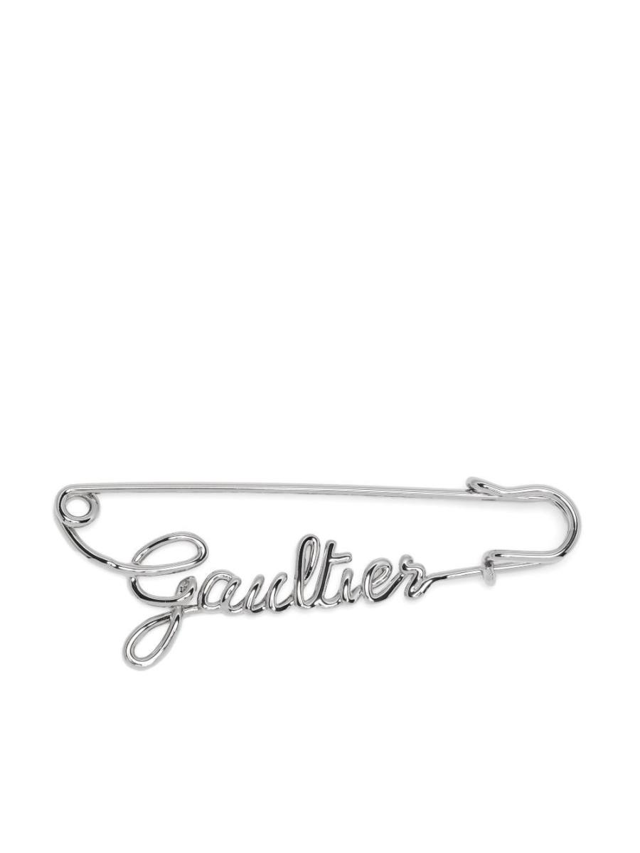 logo-embellished safety pin
