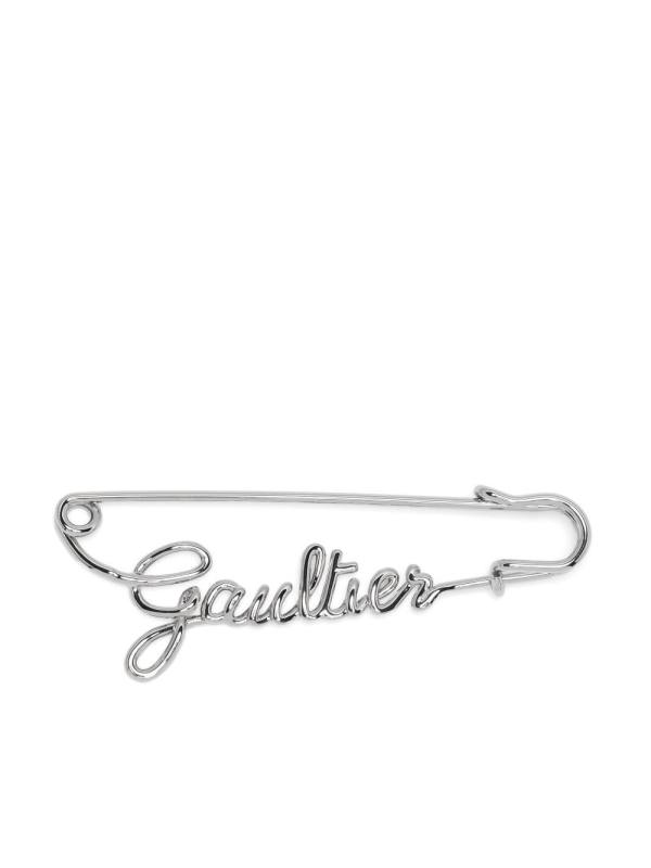 logo-embellished safety pin