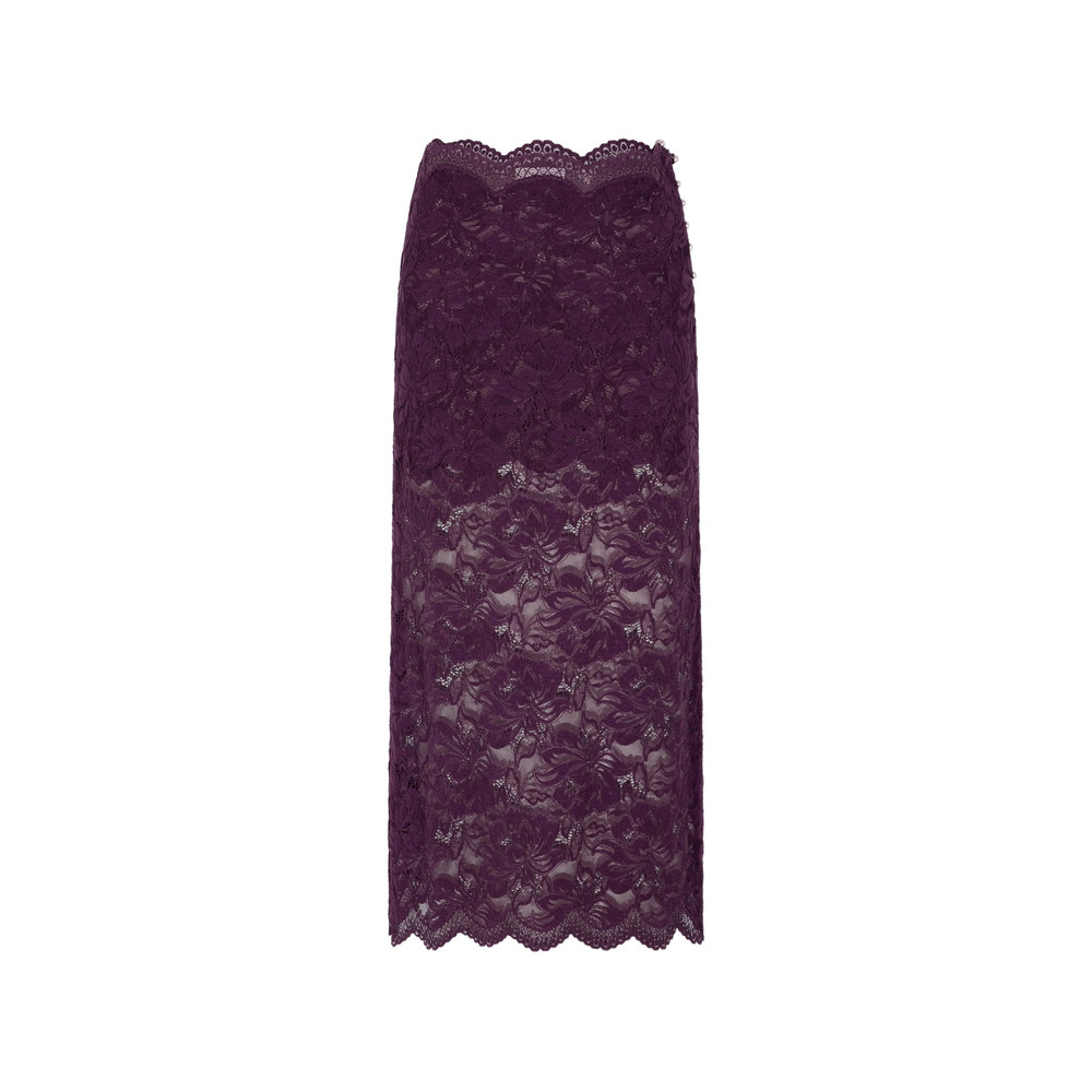 Rabanne Layered Lace Midi Skirt