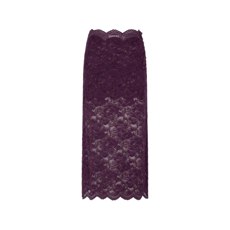 Rabanne Layered Lace Midi Skirt