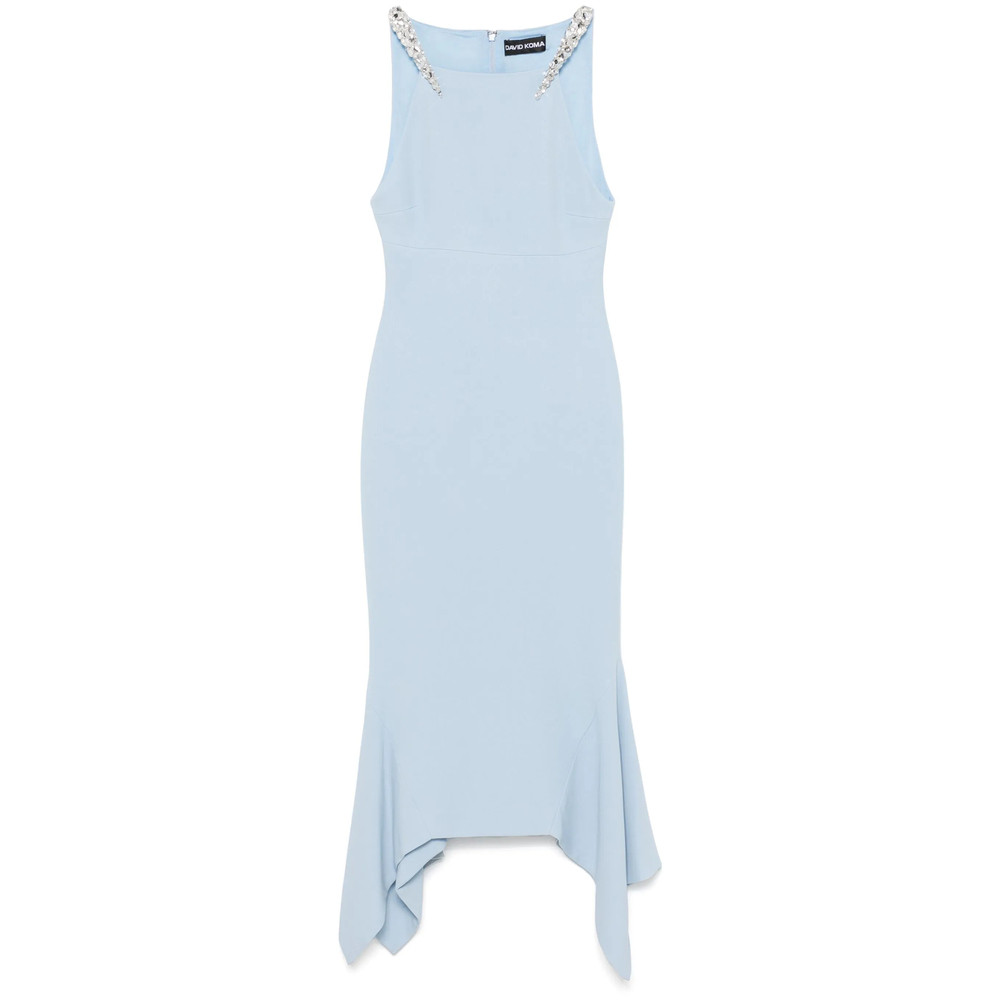 David Koma Crystal-embellished Midi Dress