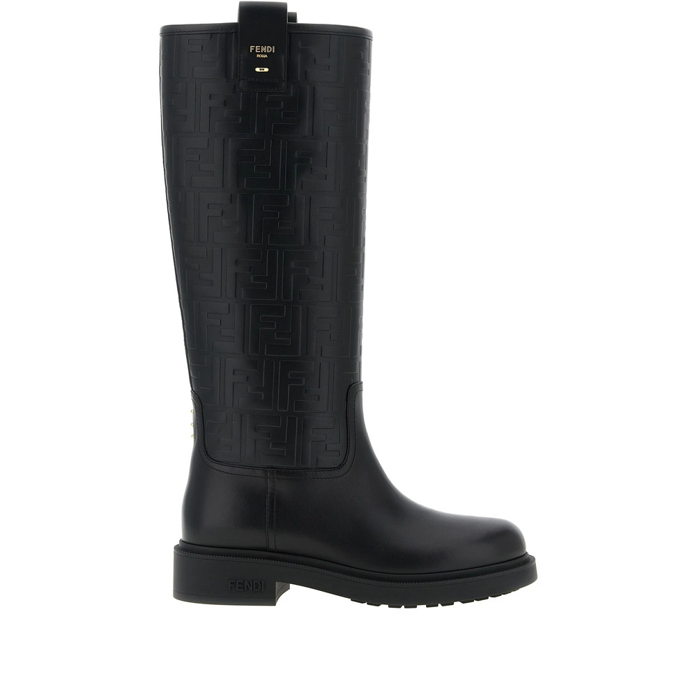 Fendi Filo Embossed-pattern Boots
