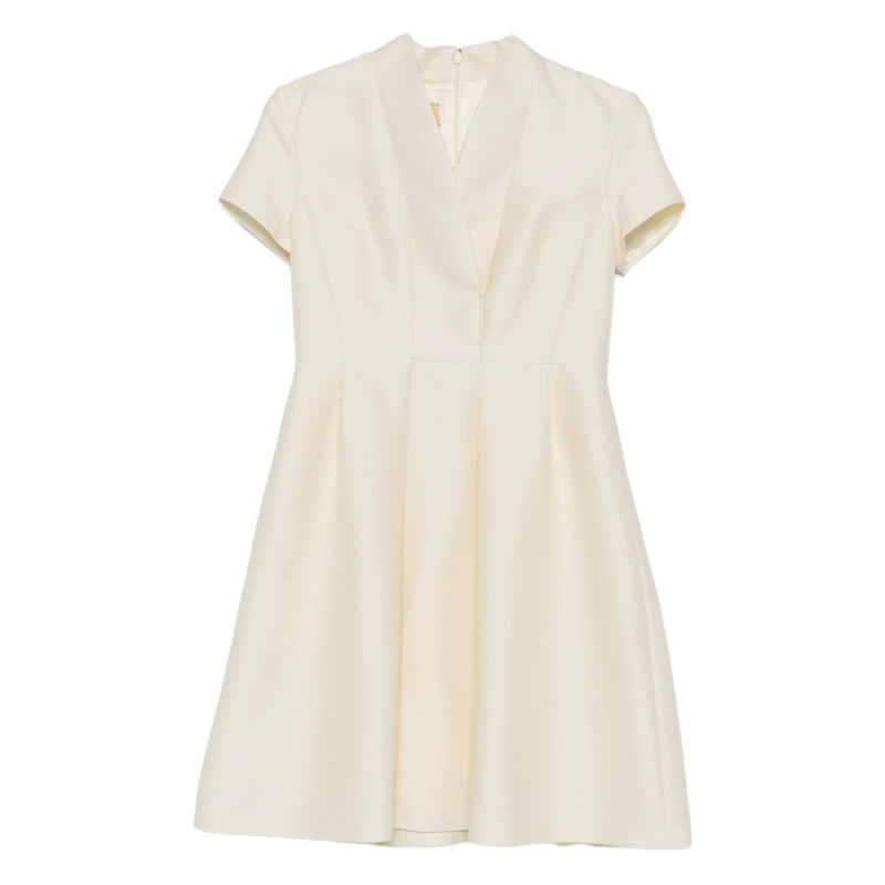 Curiel Short-sleeve Pleated Dress