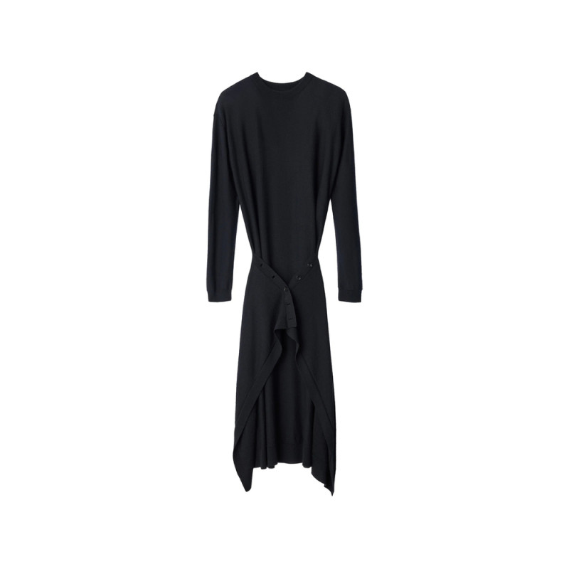 Lemaire Buttoned Dress In Merino Wool Blend