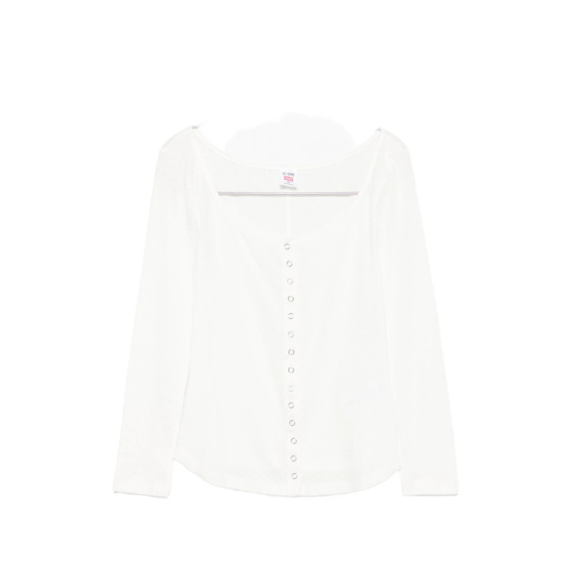 Re/done Olivia Press-stud Top