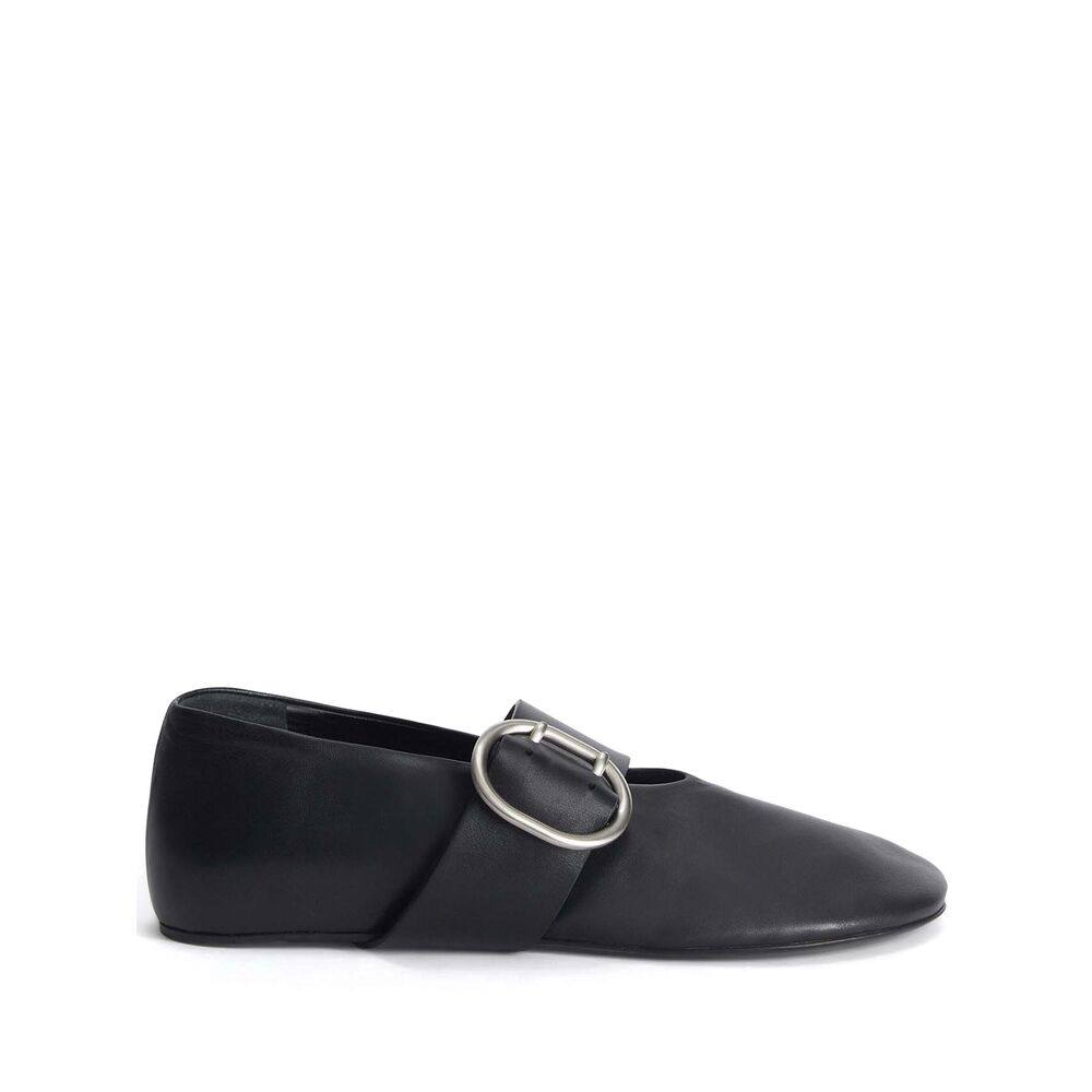 Jil Sander Leather Ballerina Shoes