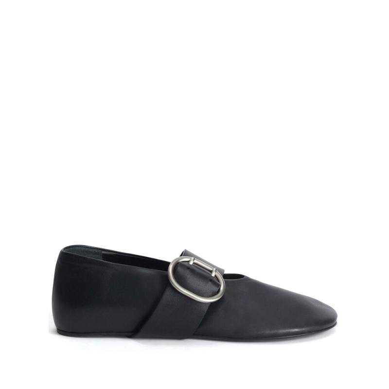 Jil Sander Leather Ballerina Shoes