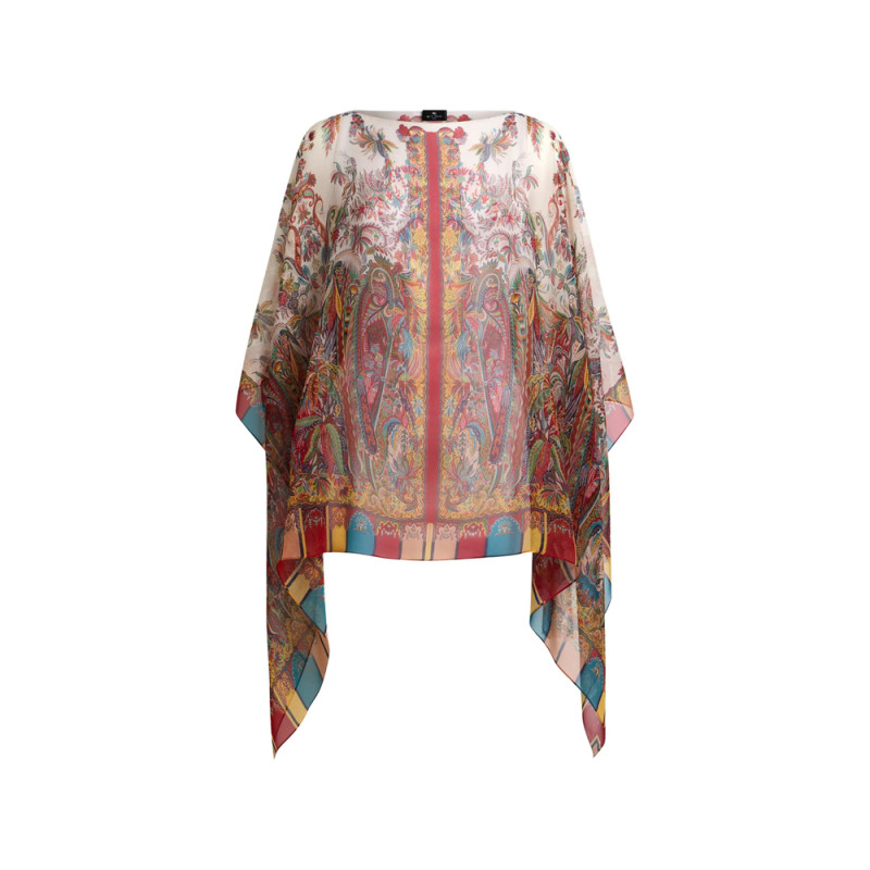 Etro Paisley-motif Silk Poncho