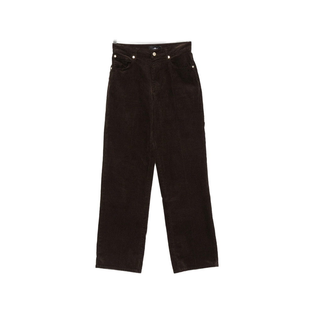 7 For All Mankind Stovepipe Belt-loop Corduroy Trousers
