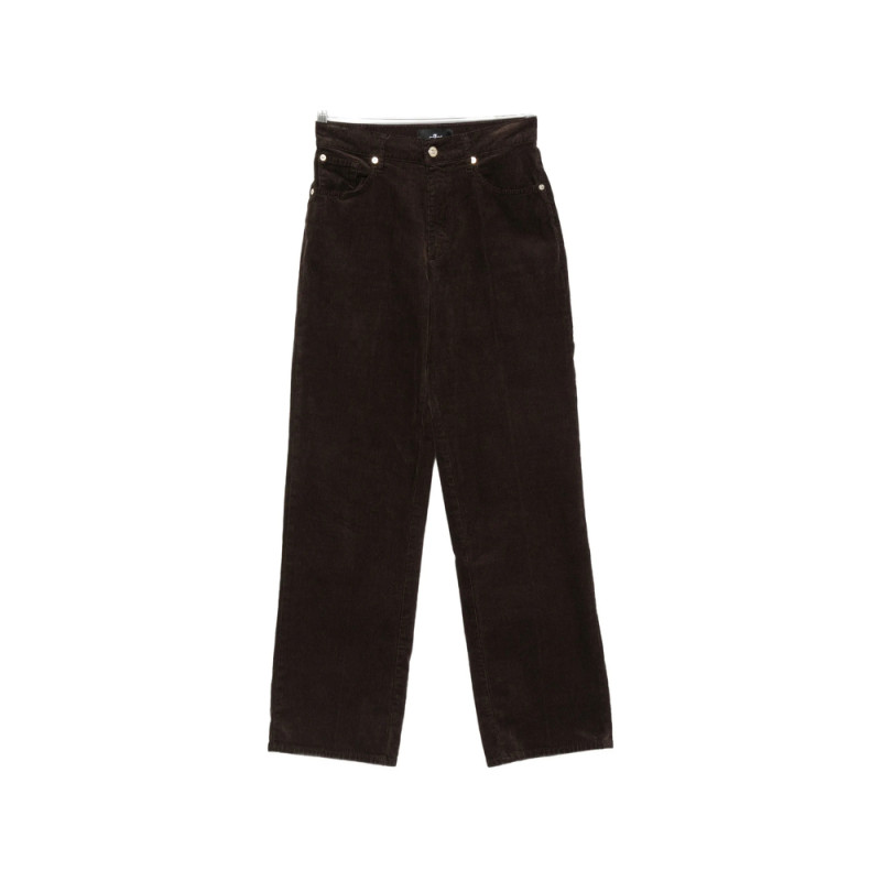 7 For All Mankind Stovepipe Belt-loop Corduroy Trousers