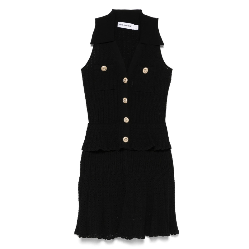 Self Portrait Pointelle-knit Dress