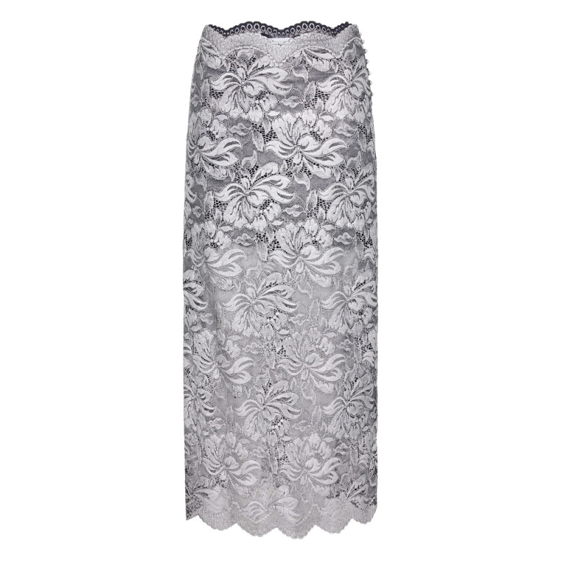 Rabanne Floral-lace Midi Skirt