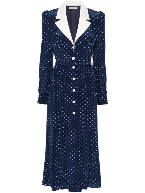 polka dot-print midi dress