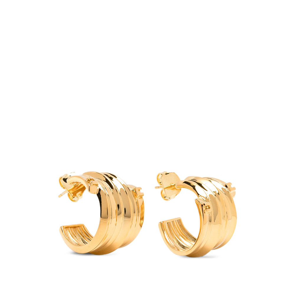 Elisabetta Franchi Ridged Hoop Earrings