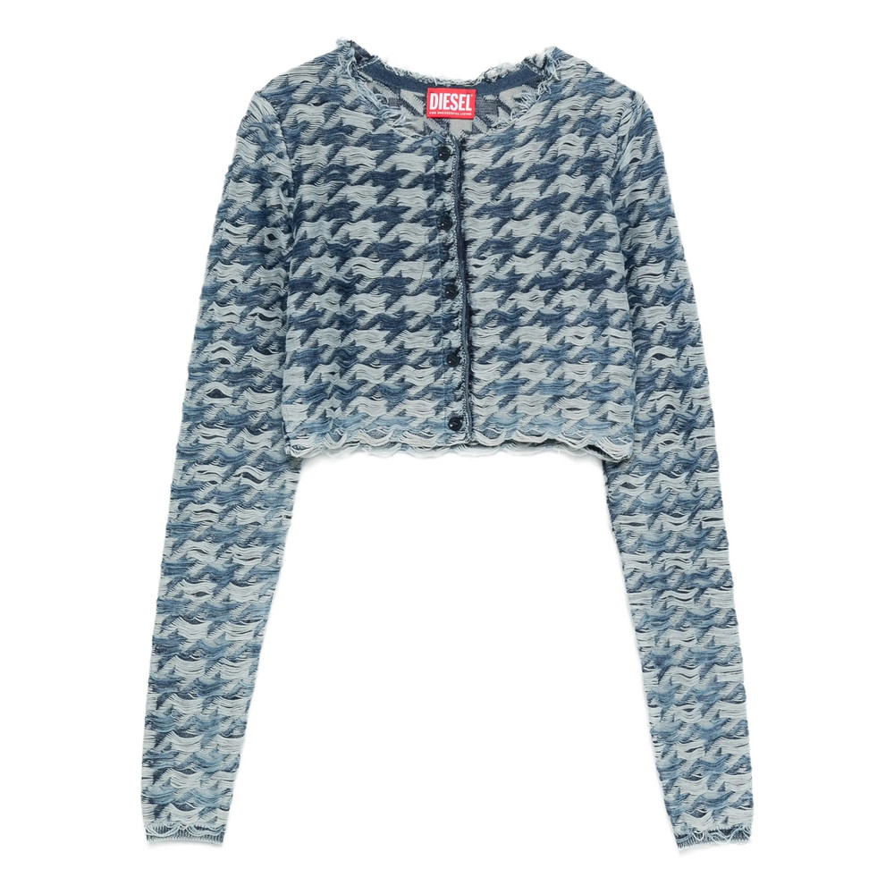 Diesel Houndstooth-pattern Cardigan