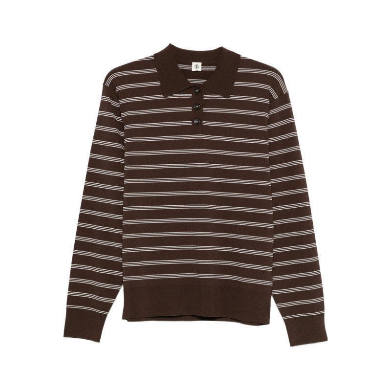The Garment Madison Striped Buttoned Polo Shirt