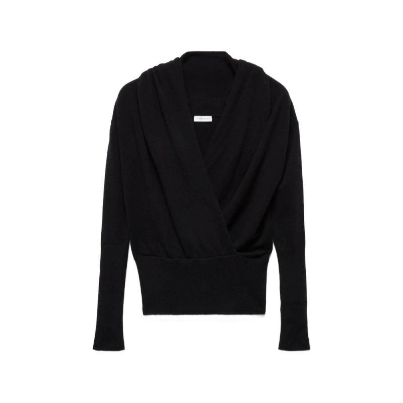 7 For All Mankind Wrap-style Ribbed-trim Sweater