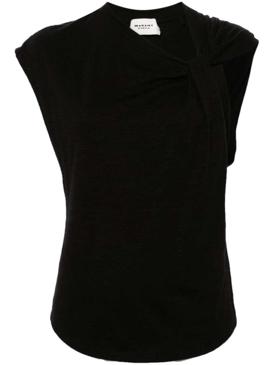 Nayda knotted asymmetric T-shirt