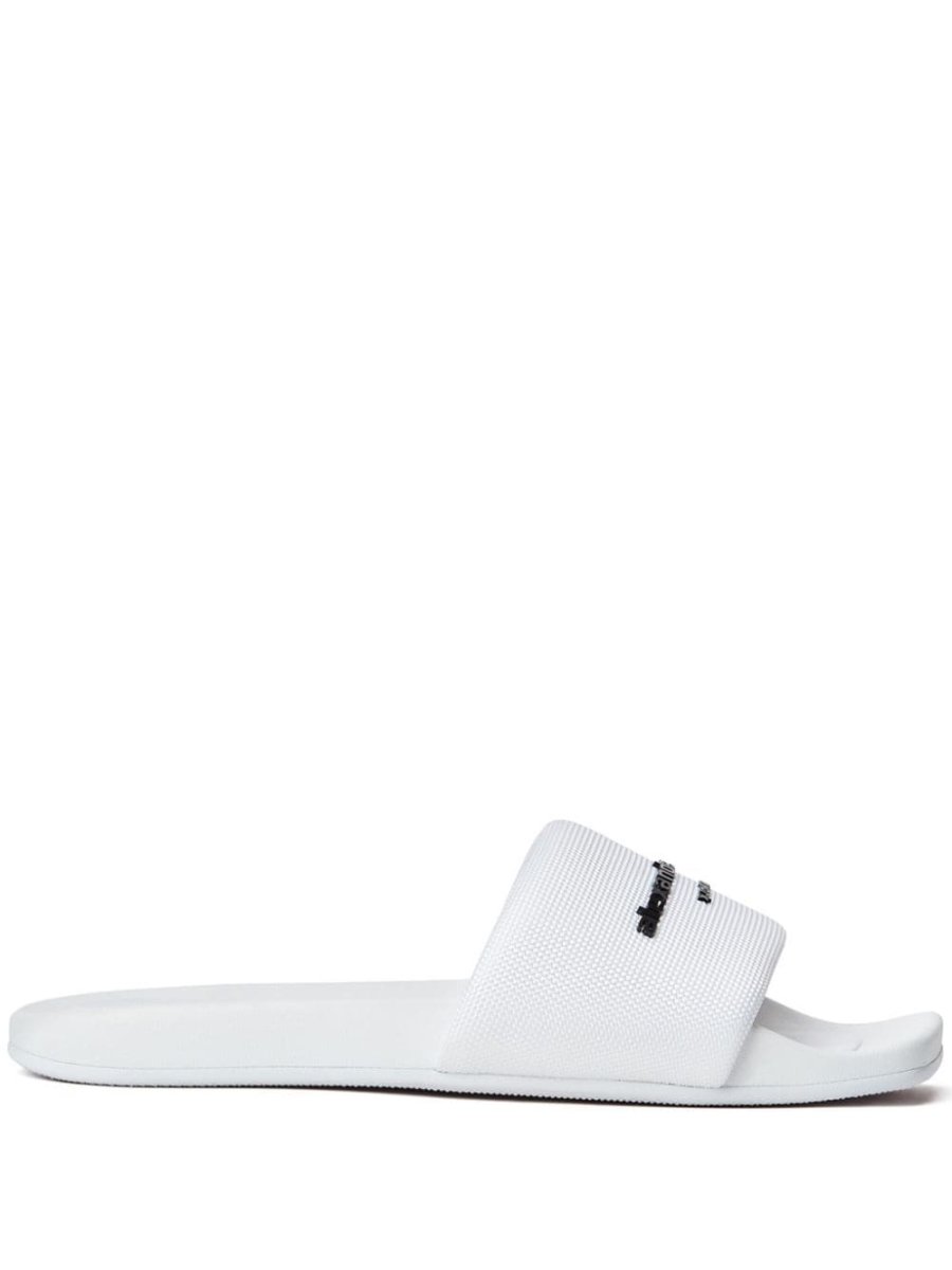 Aw Pool logo-embossed slides