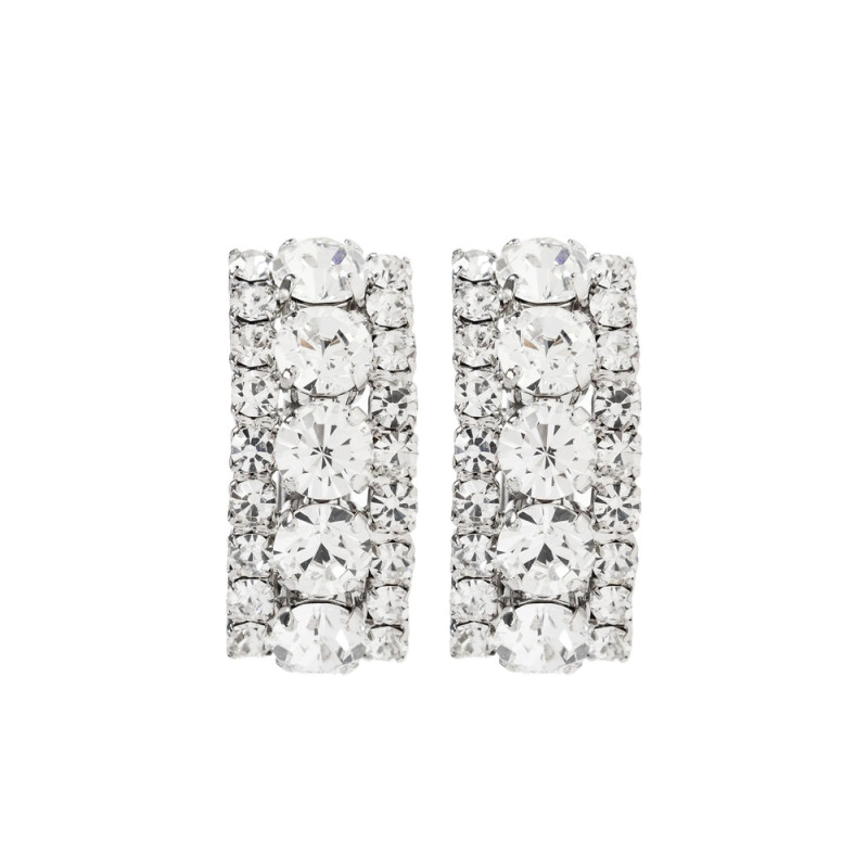 Alessandra Rich Crystal-embellished Rectangular Earrings