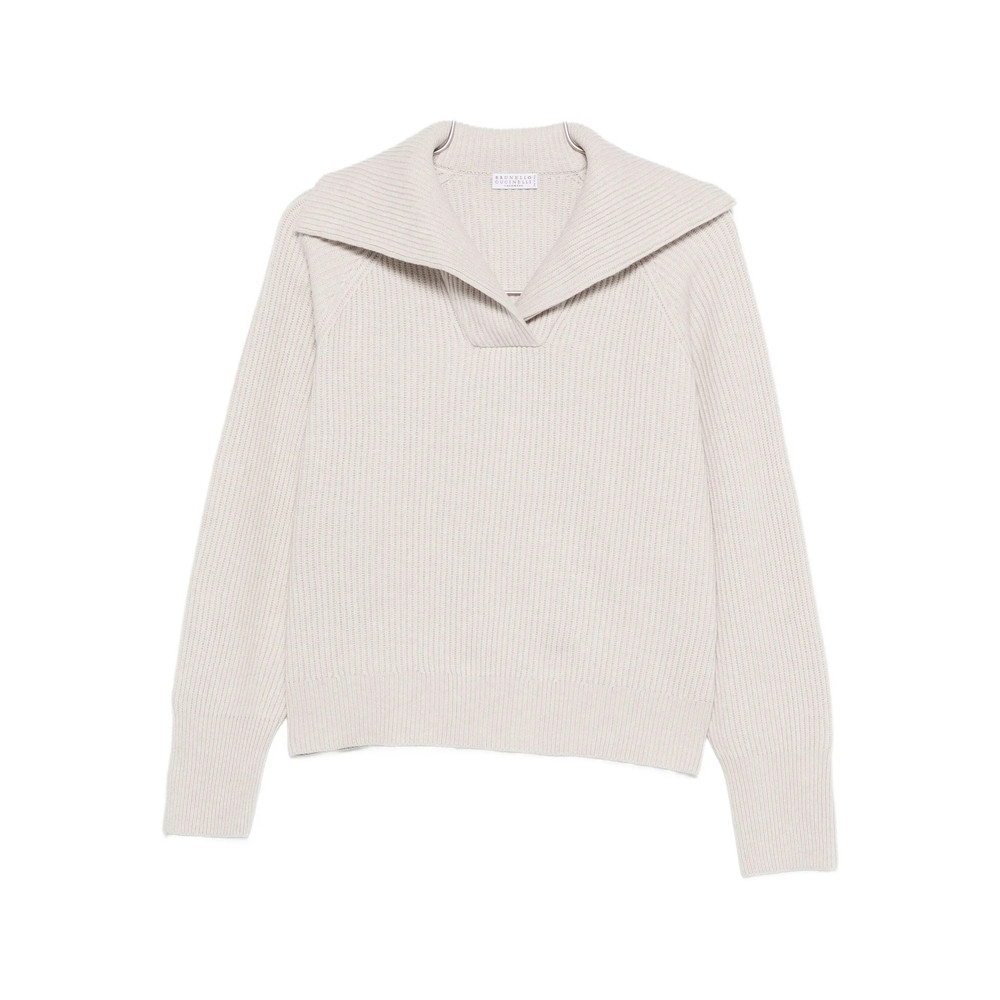 Brunello Cucinelli Ribbed Sailor-collar Sweater