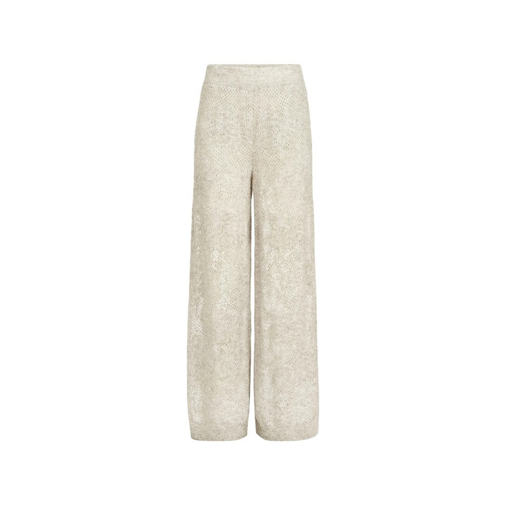 Brunello Cucinelli Lace-flowers Knit Track Trousers In Sparkling Mohair And Virgin Wool