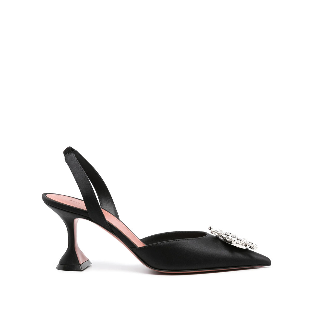 Amina Muaddi Begum 70mm Satin Slingback Pumps