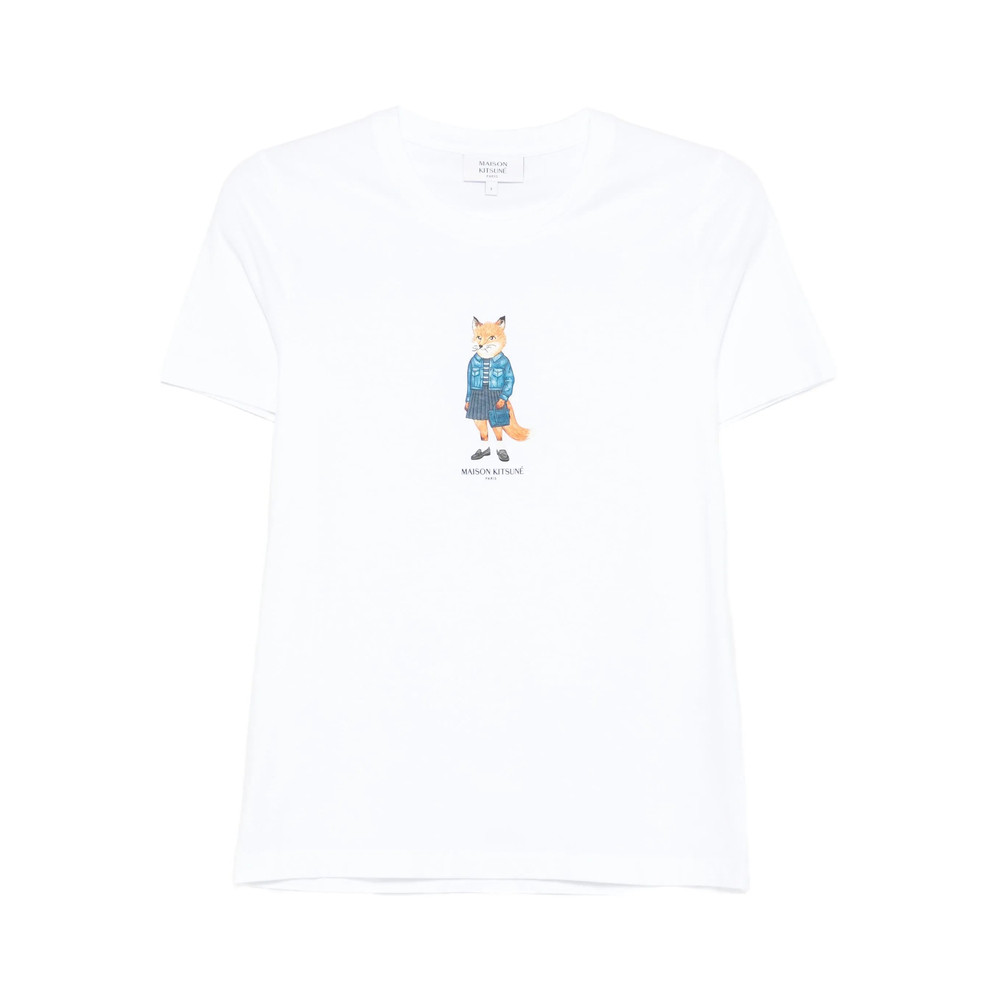 Maison Kitsuné Dressed Fox Print Cotton T-shirt