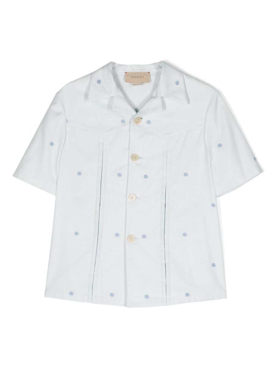 Double G-logo cotton shirt