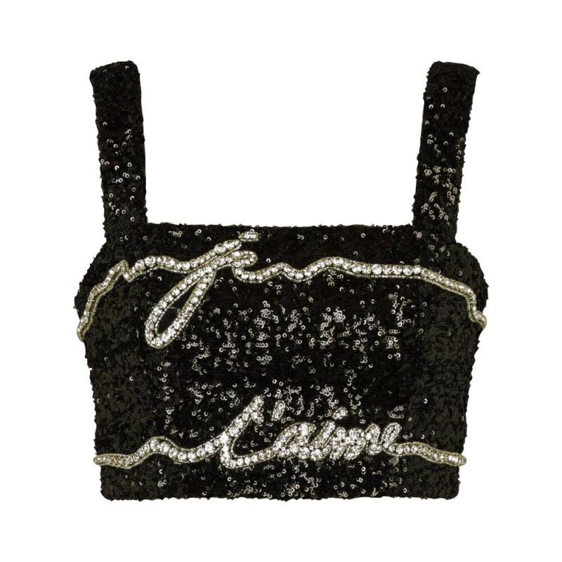 Balmain Sequinned Cropped Top