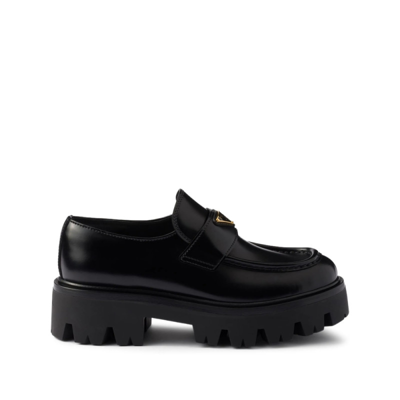 Prada Triangle-logo Platform Loafers