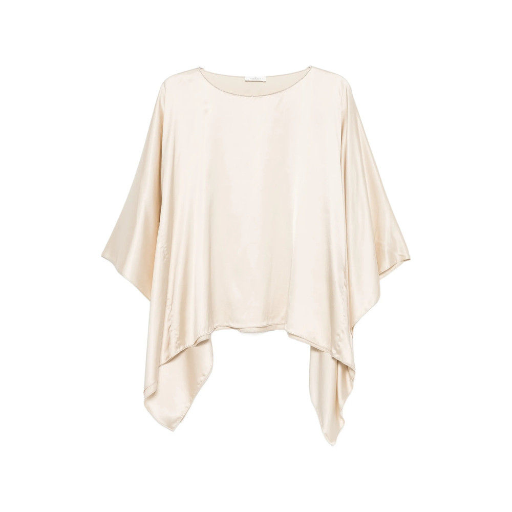 Panicale Draped Satin-finish Cape